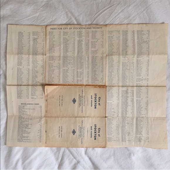 1960’s Stockton, California & Vicinity Map - Picture 4 of 8